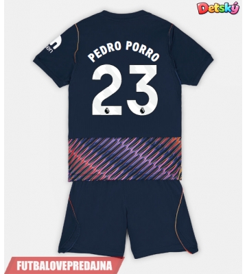 Lacne Dětský Futbalové dres Tottenham Hotspur Pedro Porro #23 2026-27 Krátky Rukáv - Preč (+ trenírky)